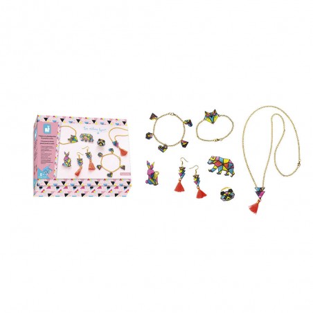 Kit créatif : 7 bijoux en plastique fou geometrix - Janod
