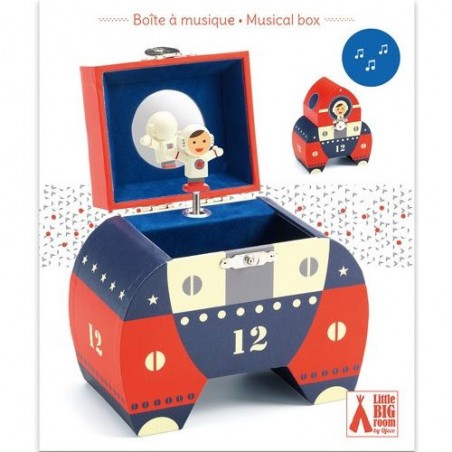Boite a trésors musicale fusée Polo 12 Djeco - Little Big Room By Djeco