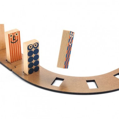 Zig & Go junior Racer 51 pièces - Circuit de bille en bois - Djeco