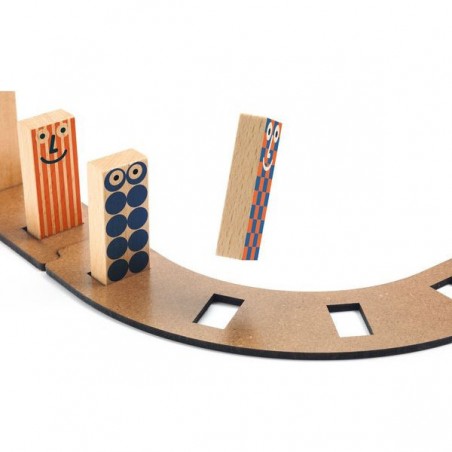 Zig & Go junior Racer 51 pièces - Circuit de bille en bois - Djeco