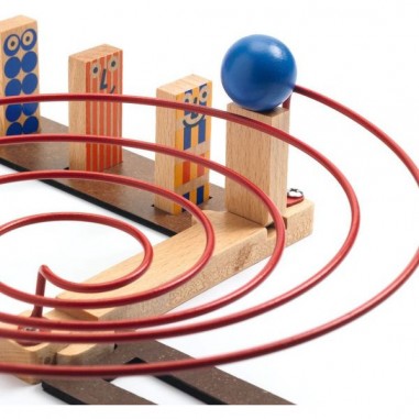 Zig & Go junior Racer 51 pièces - Circuit de bille en bois - Djeco
