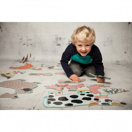 Puzzle Geant - Honoré & ses amis - Jeux de société Enfants - Djeco
