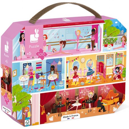 Puzzle Danse Académie 100 pcs - Un jeu - Janod