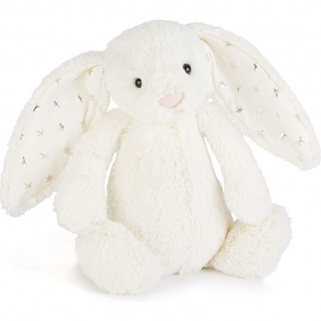Peluche lapin bashful blanc étoile 31cm - Jellycat