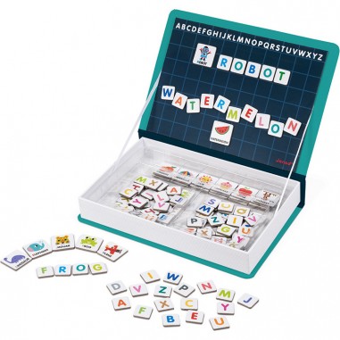 Magnétibook alphabet anglais, 142 magnets : Jeux éducatifs magnétiques - Janod