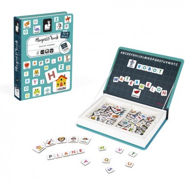 Magnétibook alphabet anglais, 142 magnets : Jeux éducatifs magnétiques - Janod