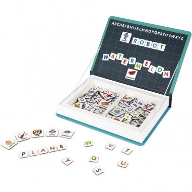 Magnétibook alphabet anglais, 142 magnets : Jeux éducatifs magnétiques - Janod