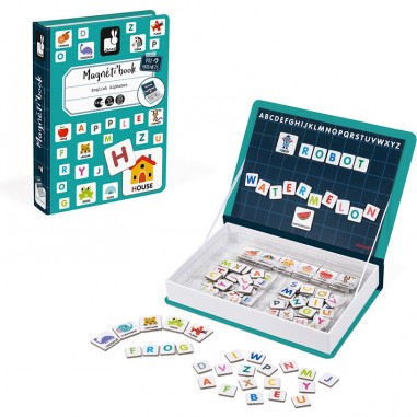 Magnétibook alphabet anglais, 142 magnets : Jeux éducatifs magnétiques - Janod