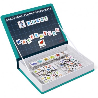 Magnétibook alphabet anglais, 142 magnets : Jeux éducatifs magnétiques - Janod