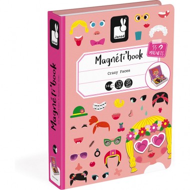 Coffret Magneti'book Crazy Faces Fille - Janod