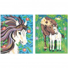 Peinture au numéro aquarelle Chevaux - Janod 2