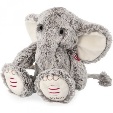 Peluche musicale Noa l'éléphant - Rouge - Peluche prestige - Kaloo