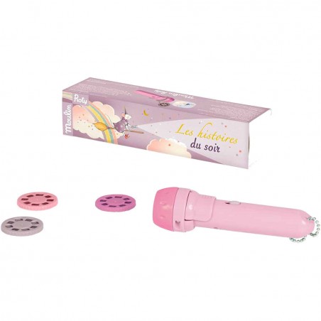 Lampe à histoires rose il était une fois
