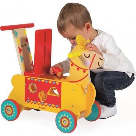 Porteur pour enfant en bois Lama
