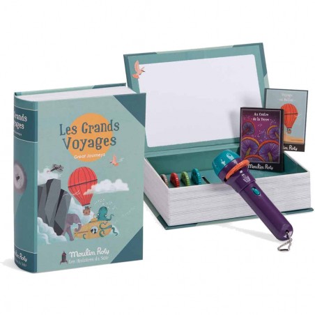 Lampe à  histoires livre Les grands voyages Les petites Merveilles - Moulin Roty