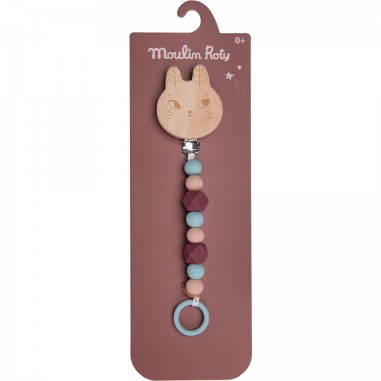 Attache tétine lapin Après la pluie - Naissance - Moulin Roty