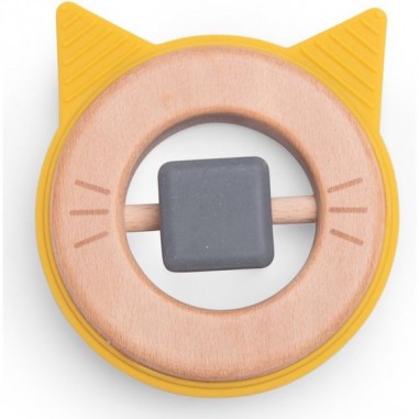 Hochet anneau de dentition chat Les Moustaches - Moulin Roty