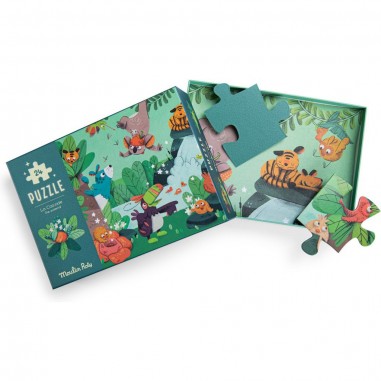 Puzzle phosphorescent La cascade Dans la jungle - Moulin Roty