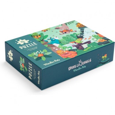 Puzzle phosphorescent La cascade Dans la jungle - Moulin Roty