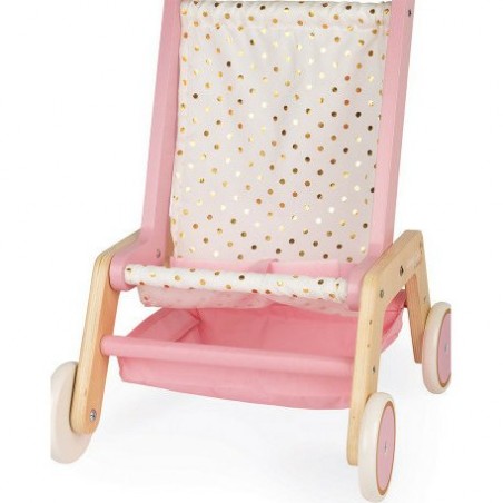 Poussette en bois pour poupée "Candy Chic"