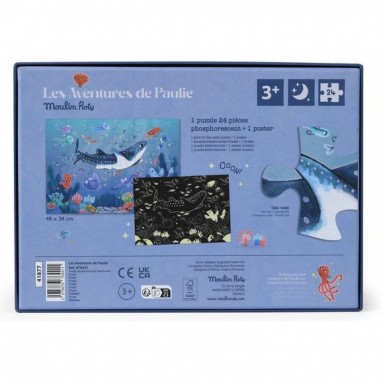 Puzzle phosphorescent Sous la mer Les Aventures de Paulie - Moulin Roty