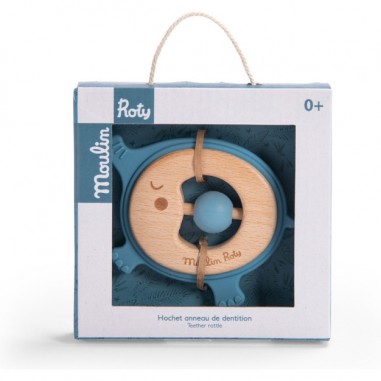Hochet anneau de dentition éléphant Sous mon Baobab - Moulin Roty