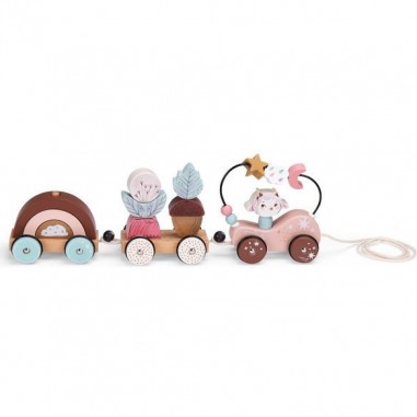 Train d'activités à tirer Après la pluie - Jouet en bois - Moulin Roty