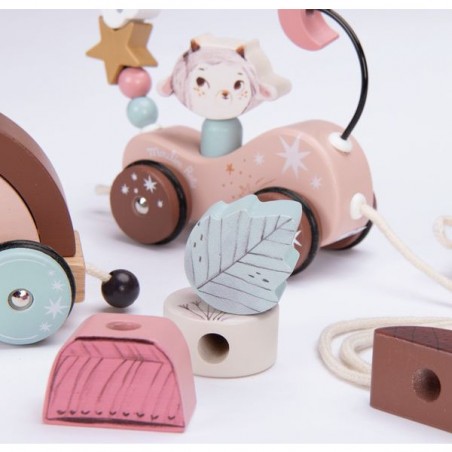 Train d'activités à tirer Après la pluie - Jouet en bois - Moulin Roty