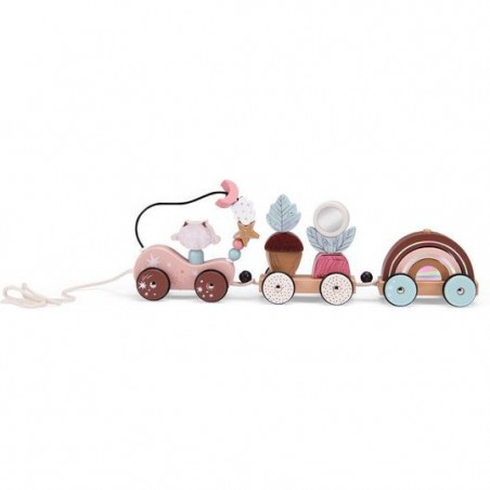 Train d'activités à tirer Après la pluie - Jouet en bois - Moulin Roty