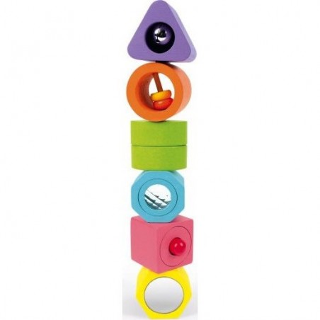 Puzzle en bois 6 cubes sensoriels