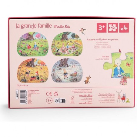4 mini puzzles Les Saisons - Moulin Roty