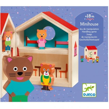 Jeu de manipulation et d'éveil maison en bois - Djeco