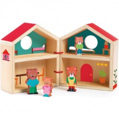 Jeu de manipulation et d'éveil maison en bois - Djeco 2