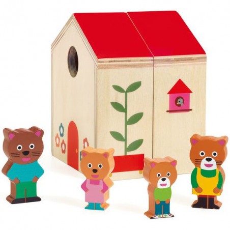 Jeu de manipulation et d'éveil maison en bois - Djeco