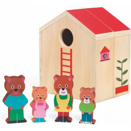 Jeu de manipulation et d'éveil maison en bois - Djeco