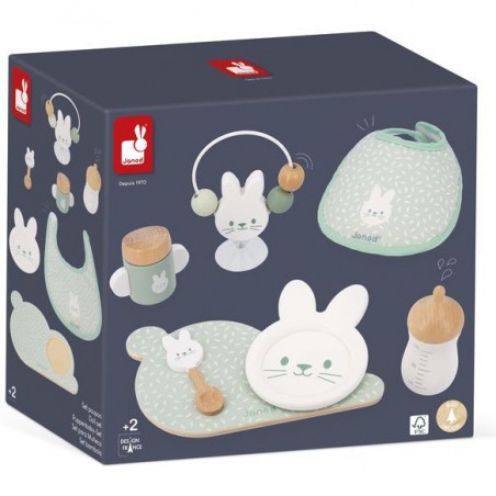Accessoires poupée Zen - Biberon, Assiette, Bavoir - Janod