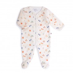 Pyjama enfant 12moi velours - impression cueillette - Pomme des bois - Moulin Roty