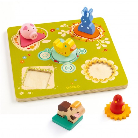 Puzzle Bois Bildi - jouet d'éveil à encastrer - Djeco
