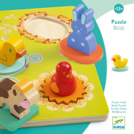 Puzzle Bois Bildi - jouet d'éveil à encastrer - Djeco