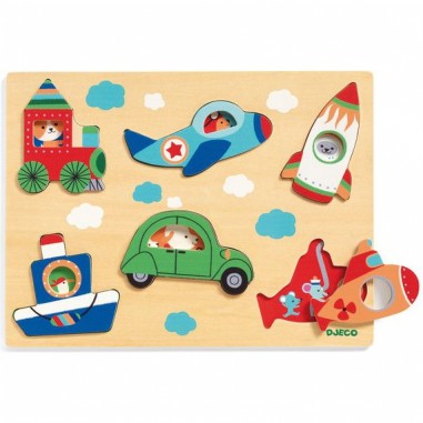 Puzzle relief Coucou vroum - Un jeu - Djeco