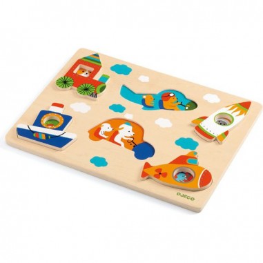 Puzzle relief Coucou vroum - Un jeu - Djeco