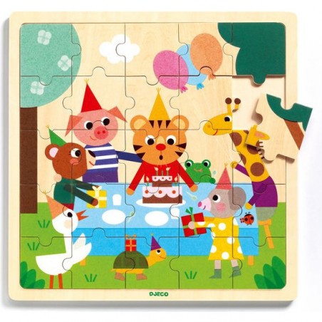 Puzzlo happy - puzzle en bois 25 pièces - Djeco