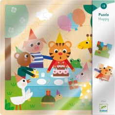 Puzzlo happy - puzzle en bois 25 pièces - Djeco 2