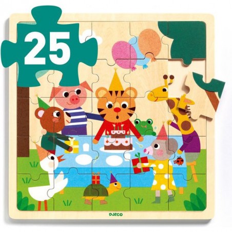 Puzzlo happy - puzzle en bois 25 pièces - Djeco