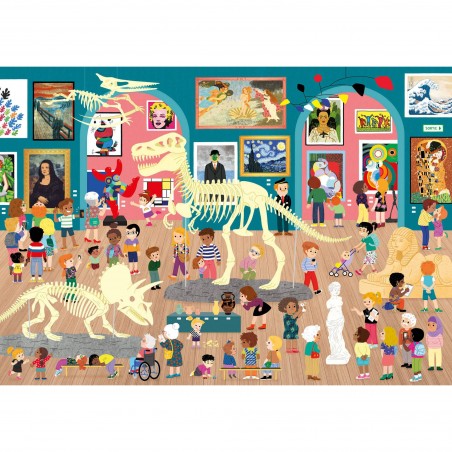 Puzzle - Visite au Musée - 50 Pièces - Pmwd - Jeux enfants - Puzzle Michèle Wilson