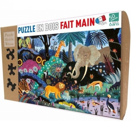 Puzzle 50 pièces nuit dans la jungle - Puzzle - Michèle Wilson