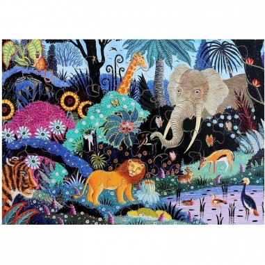 Puzzle 50 pièces nuit dans la jungle - Puzzle - Michèle Wilson
