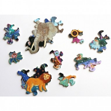 Puzzle 50 pièces nuit dans la jungle - Puzzle - Michèle Wilson