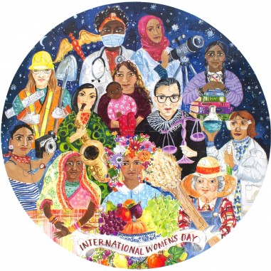 Puzzle Rond Journée de la Femme - 100 pièces - Puzzle - Eeboo