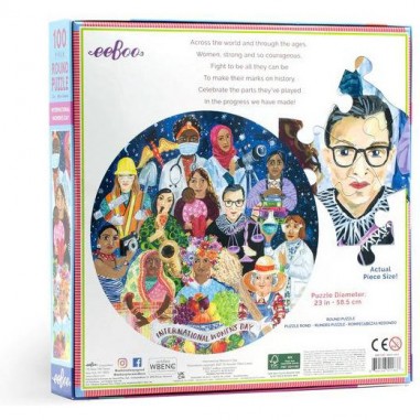 Puzzle Rond Journée de la Femme - 100 pièces - Puzzle - Eeboo